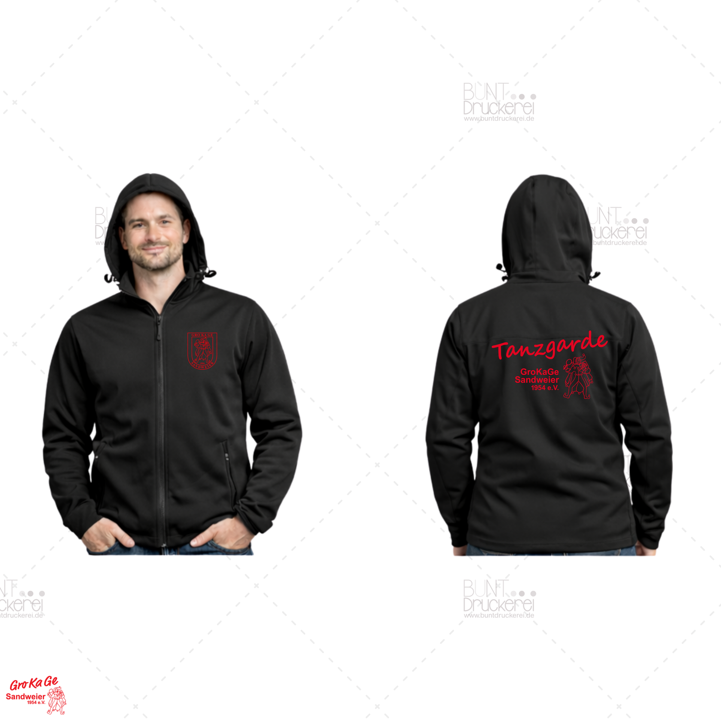 Kariban K414/K413 Softshelljacke Trainerteam – Schwarz