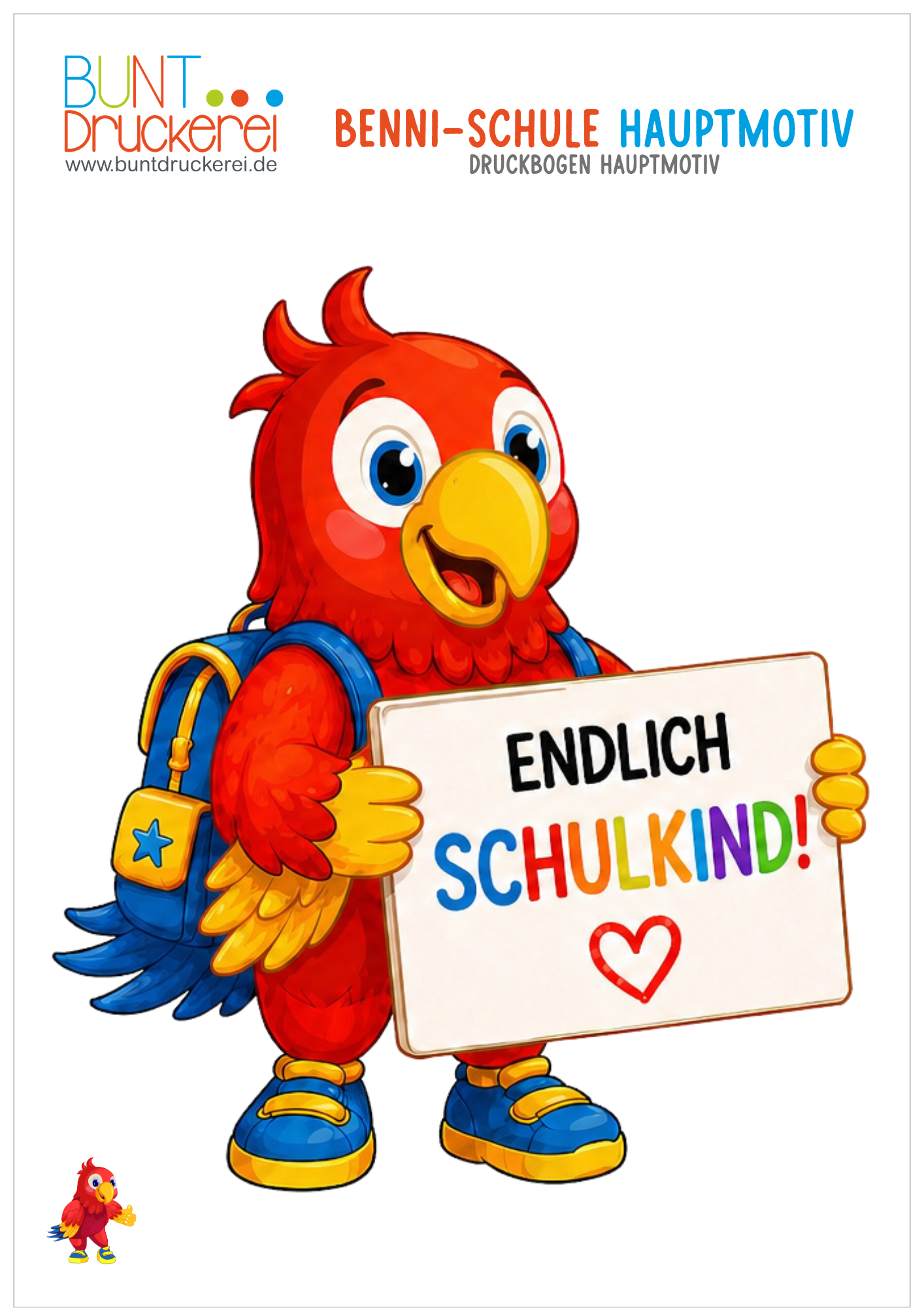 Benni ist Schulkind – Bügelbild-Set