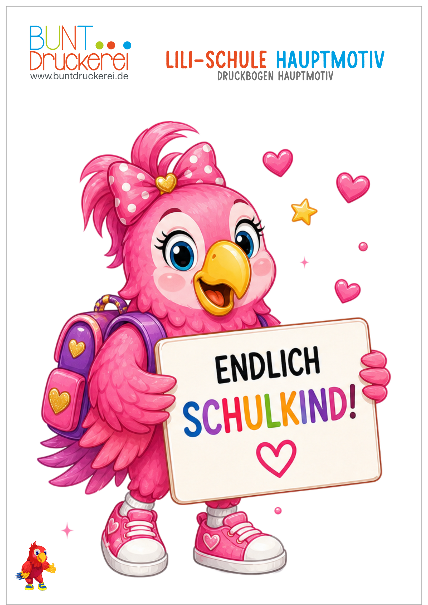 Lili ist Schulkind – Bügelbild-Set