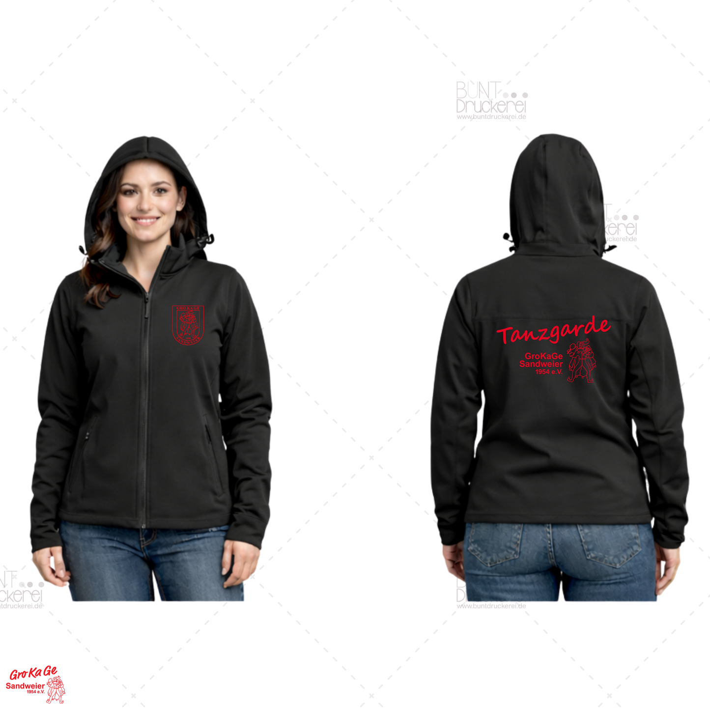 Kariban K414/K413 Softshelljacke Trainerteam – Schwarz