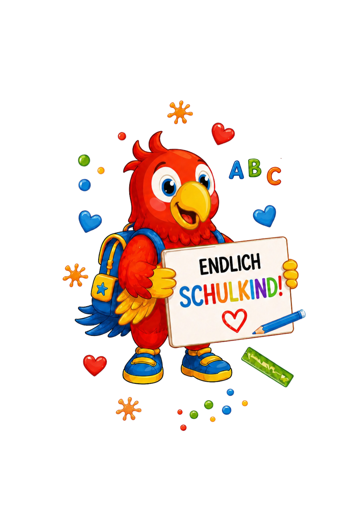 Kinder-Shirt Endlich Schulkind mit Benni – Aufdruckmotiv