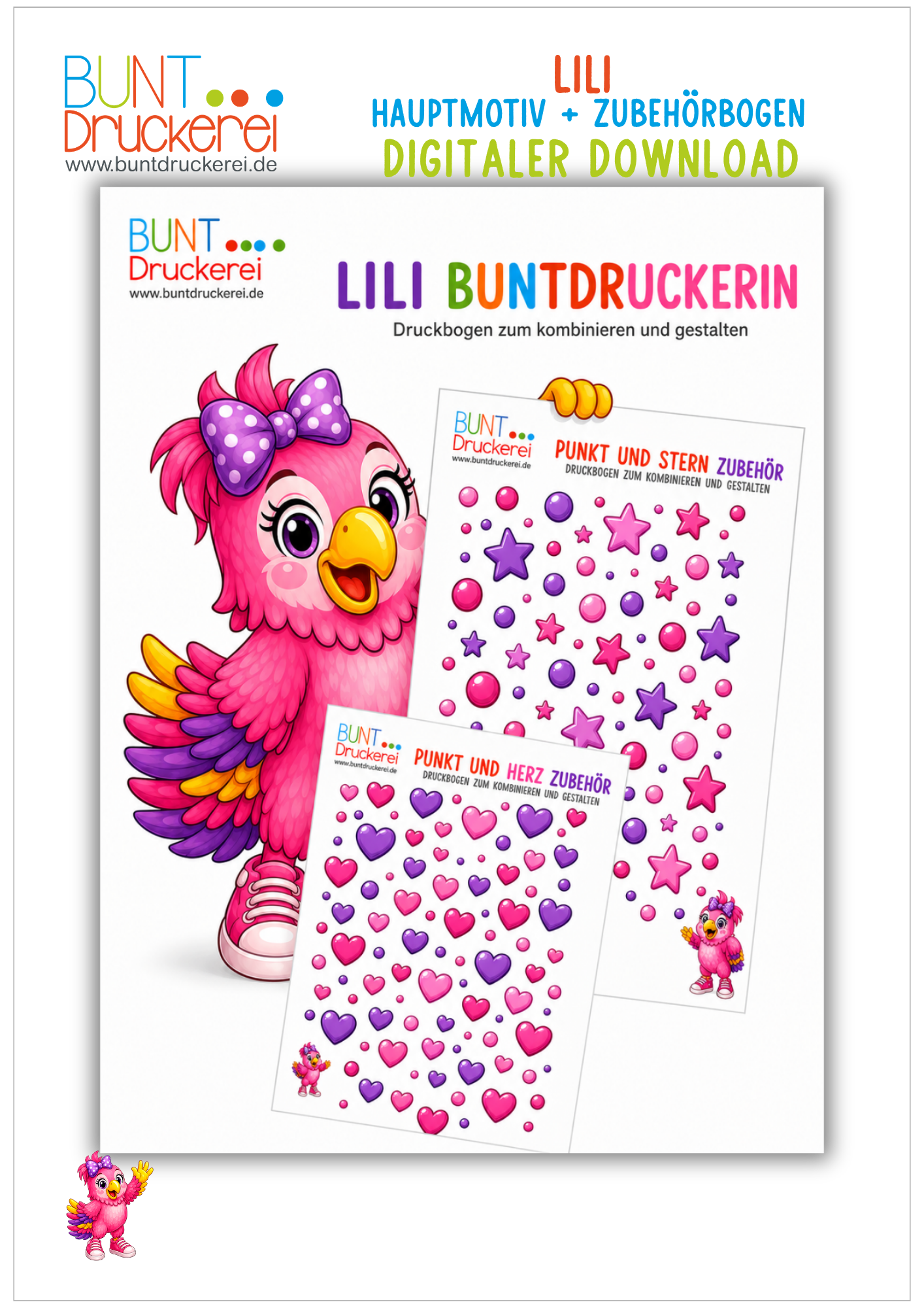 Lili – Punkte, Sterne & Herzchen – digitaler Download