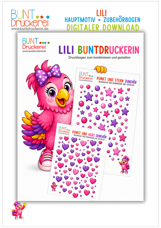 Lili – Punkte, Sterne & Herzchen – digitaler Download