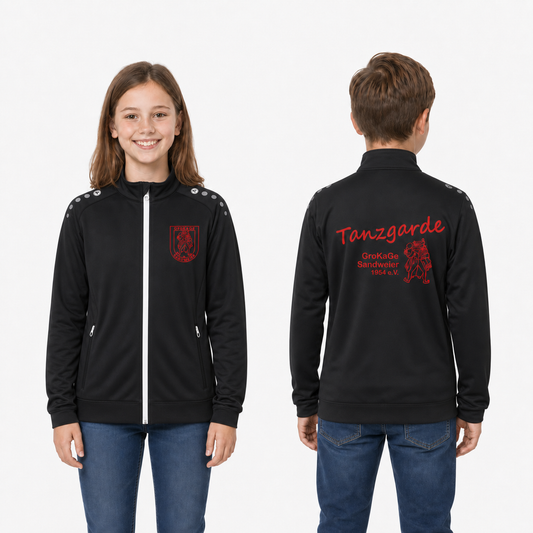 JAKO 9300 Polyesterjacke One GroKaGe Tanzgarde Kind mit rotem Brust- und Rückendruck